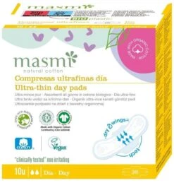 Compresas Ultrafinas Con Alas De Día · Masmi · 10 Unidades