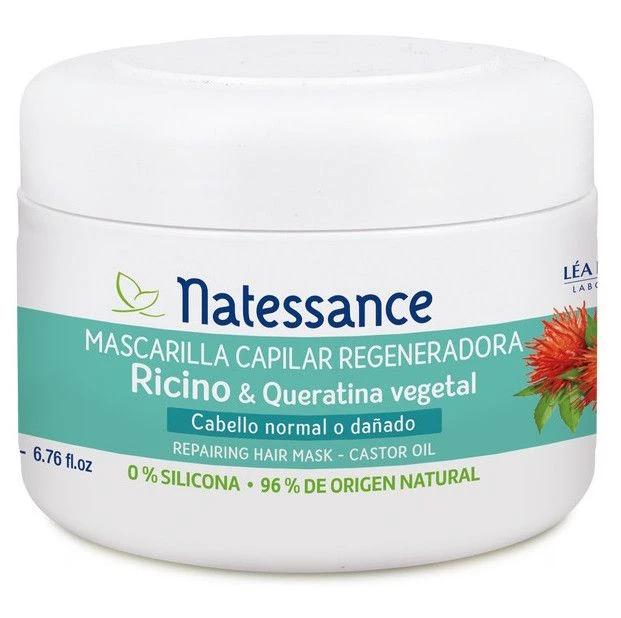 Mascarilla Capilar Regeneradora De Ricino · Natessance · 200 Ml