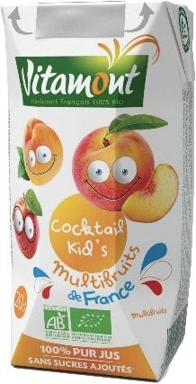 Zumo Cocktail Kids Multifrutas · Vitamont · 6x200 Ml