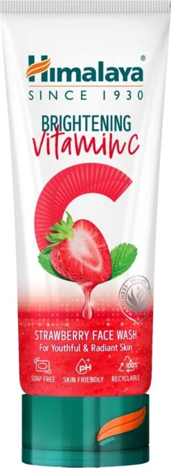 Limpiador Facial Iluminador Con Vitamina C De Fresa · Himalaya · 100 Ml