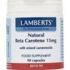 Beta Caroteno Natural 15 Mg · Lamberts · 90 Cápsulas