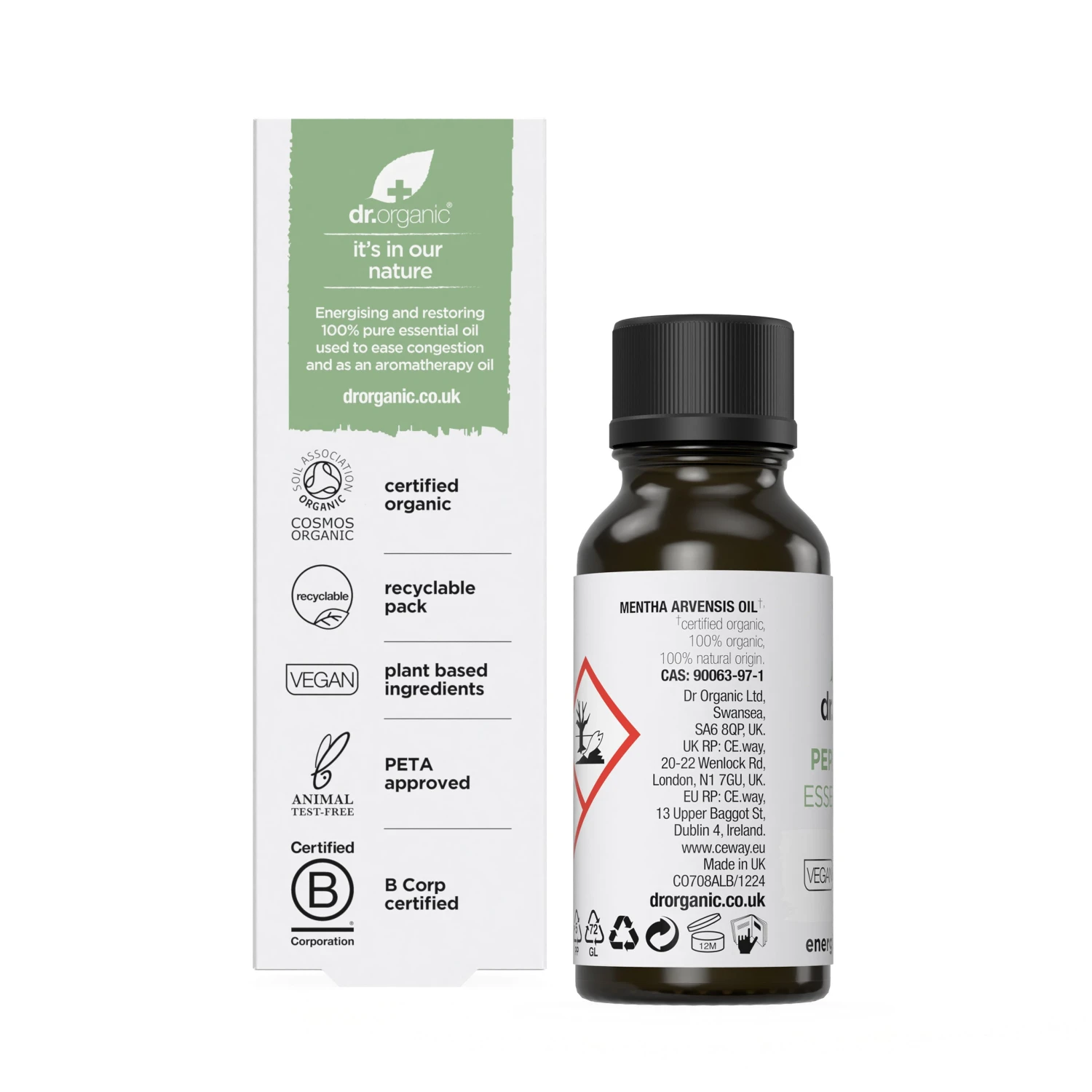 Aceite Esencial De Menta · Dr Organic · 10 Ml - Imagen 2