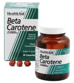 Betacaroteno Natural · Health Aid · 30 Cápsulas