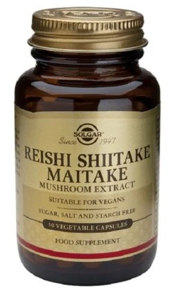 Reishi, Shiitake Y Maitake · Solgar · 50 Cápsulas