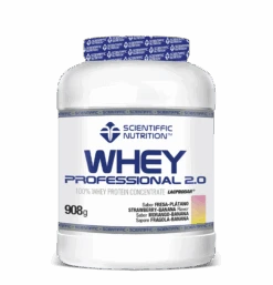 Whey Professional 2.0 Whey Protein: Sabor Fresa-Plátano · Scientiffic Nutrition · 908 Gramos