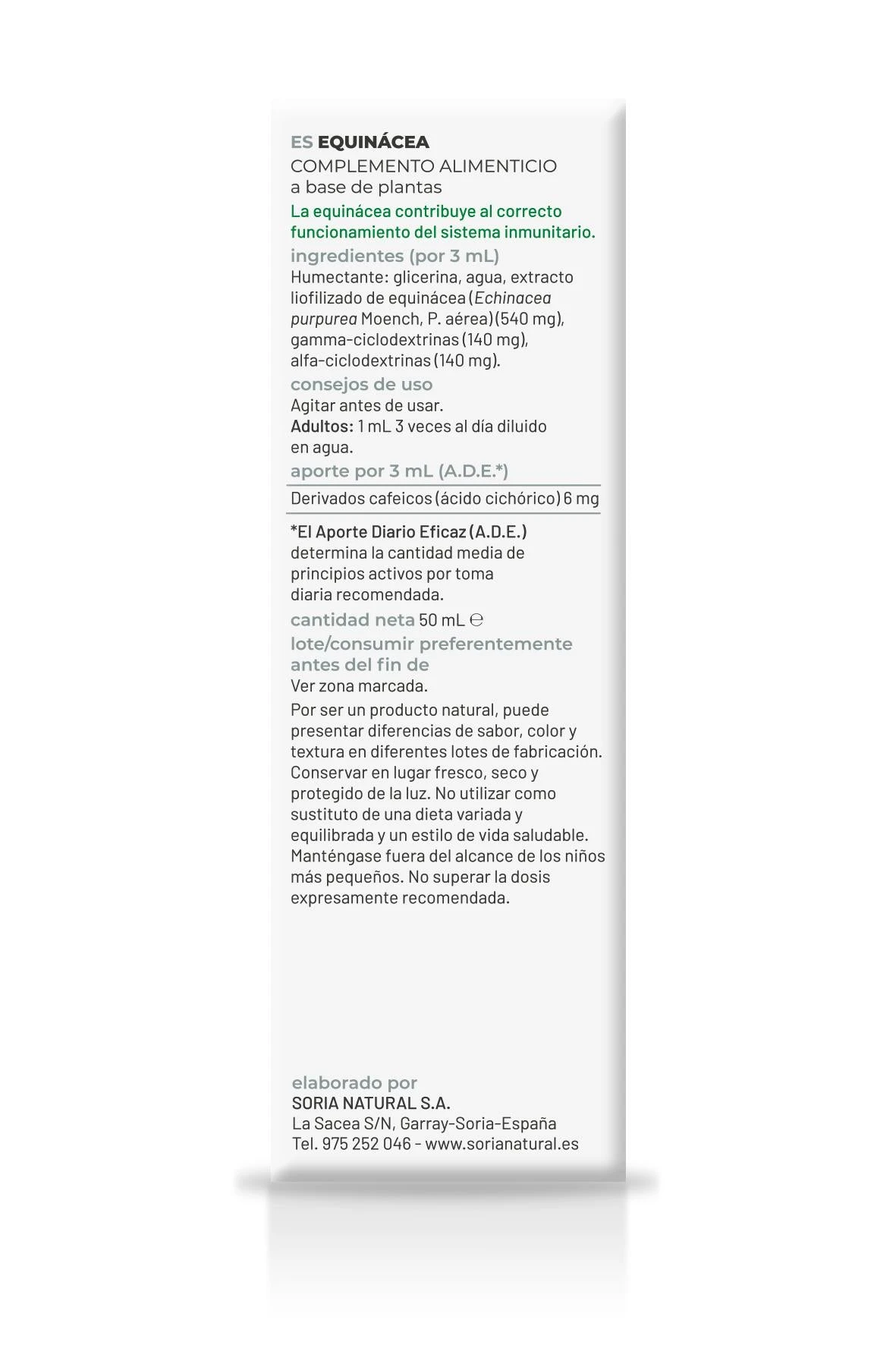 Extracto Natural De Equinácea · Soria Natural · 50 Ml - Imagen 2