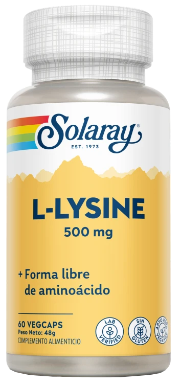L-Lysine 500 Mg · Solaray · 60 Cápsulas